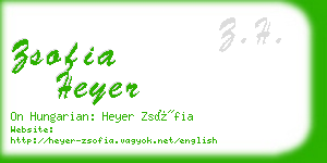 zsofia heyer business card